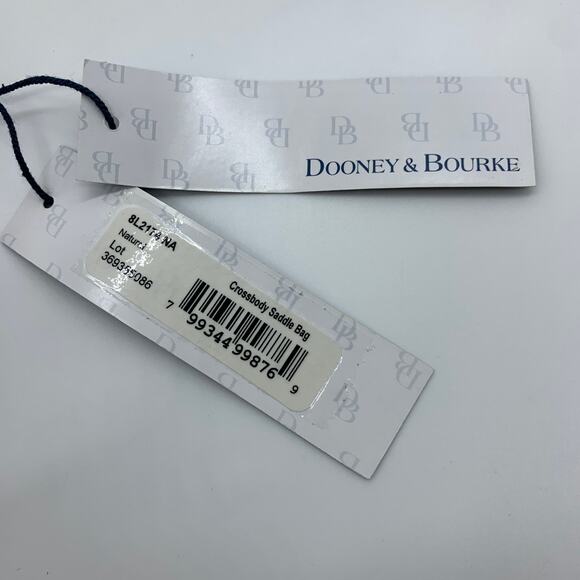 Dooney & Bourke Saddle Crossbody Bag Florentine Leather Brown Natural Purse - Picture 14 of 16